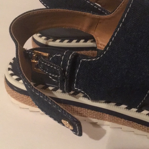 Tommy Hilfiger women’s twMadie Sandal blue sz 10 - Picture 6 of 7